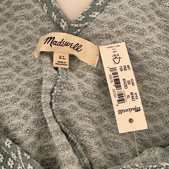 NWT Madewell Jacquard Peekaboo-Back Crop Tank - Picture 4 of 6